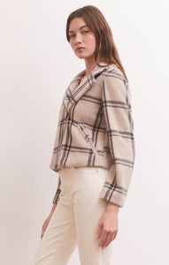 Wakefield Plaid Jacket in Off White by Z SUPPLY