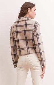 Wakefield Plaid Jacket in Off White by Z SUPPLY