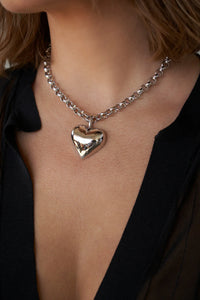 Bubble Heart Necklace in Silver by LILI CLASPE - Main Image