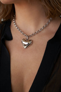 Bubble Heart Necklace in Silver by LILI CLASPE