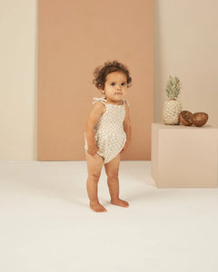 Kaia Romper in Dove Check by RYLEE + CRU