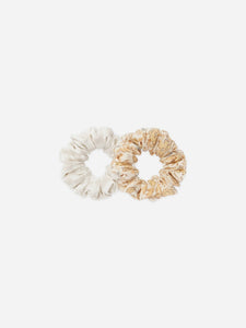 Scrunchie Set in Dove Check & Blossom by RYLEE + CRU