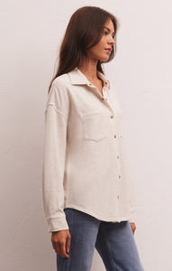 WFH Modal Shirt Jacket in Light Oatmeal by Z SUPPLY