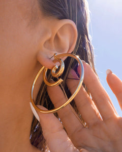 The Shell Beach Earrings in Gold by SIVAN x LUV AJ