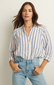 The Perfect Linen Top in Palace Blue by Z SUPPLY