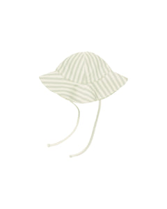 Sun Hat in Mint Stripe by QUINCY MAE