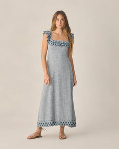 rylee and cru tiered maxi dress Women's Striped Tiered Maxi Dress - Amber