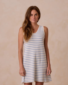 Crochet Tank Mini Dress in Blue Stripe by RYLEE + CRU isla + may Crochet Tank Mini Dress in Blue Stripe by RYLEE + CRU isla + may