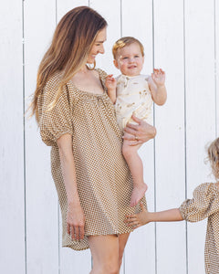 mini dress sabrina Women's Sabrina Mini Dress in Ocre Check by RYLEE + CRU – isla + may
