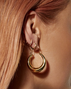 Martina Tube Hoops in Gold by LUV AJ