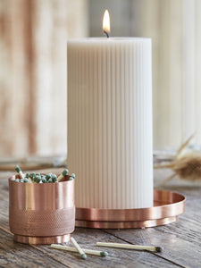 Fancy Pillar Candle in Parchment by THE FLORAL SOCIETY