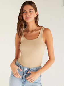 Audrey Rib Tank in Warm Sands by Z SUPPLY