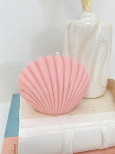 Shell Candle in Pink