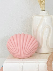 Shell Candle in Pink