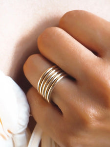 Margo Heavy Stacked Rings by LILI CLASPE