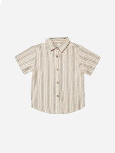 Short Sleeve Shirt in Rustic Stripe by RYLEE + CRU