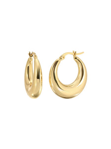 Small Becca Hoops in Gold by LILI CLASPE