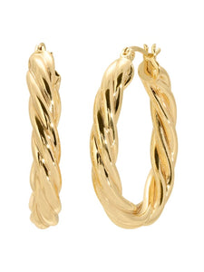 Victoria Hoops in Gold by LILI CLASPE