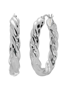 Victoria Hoops in Silver by LILI CLASPE
