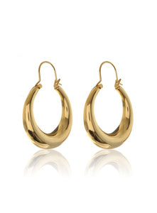 Martina Tube Hoops in Gold by LUV AJ