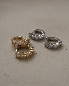 Diamond Bijoux Huggies in Gold by LUV AJ