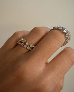Diamond Bijoux Ring Set in Silver by LUV AJ