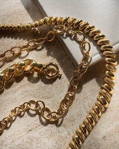 Ridged Pyramid Statement Necklace in Gold by LUV AJ