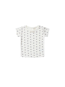 Pointelle Tee in Ivory by QUINCY MAE