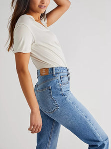 Pacifica Straight Leg in Mid Blue by FREE PEOPLE